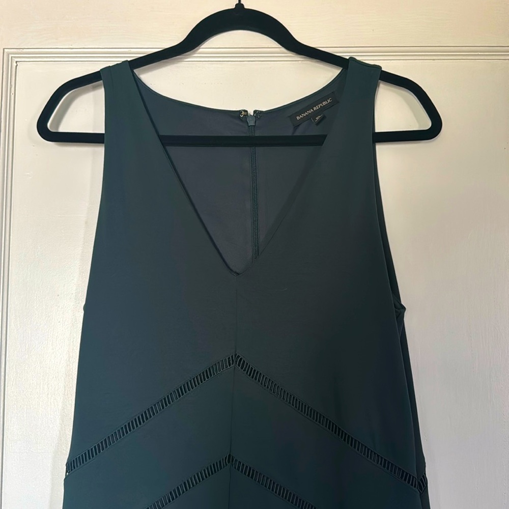 Banana Republic forest green stunning floor length